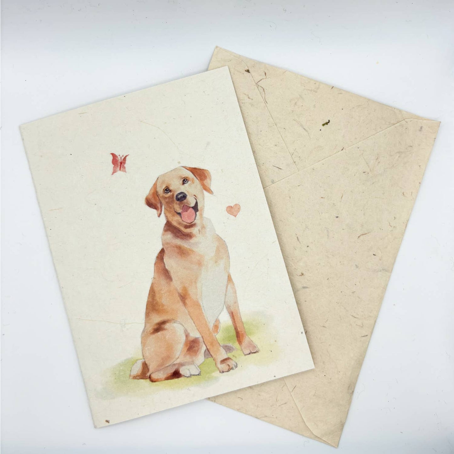 Grußkarte A6, Lokta-Papier, handgezeichnete Kunst, Labrador
