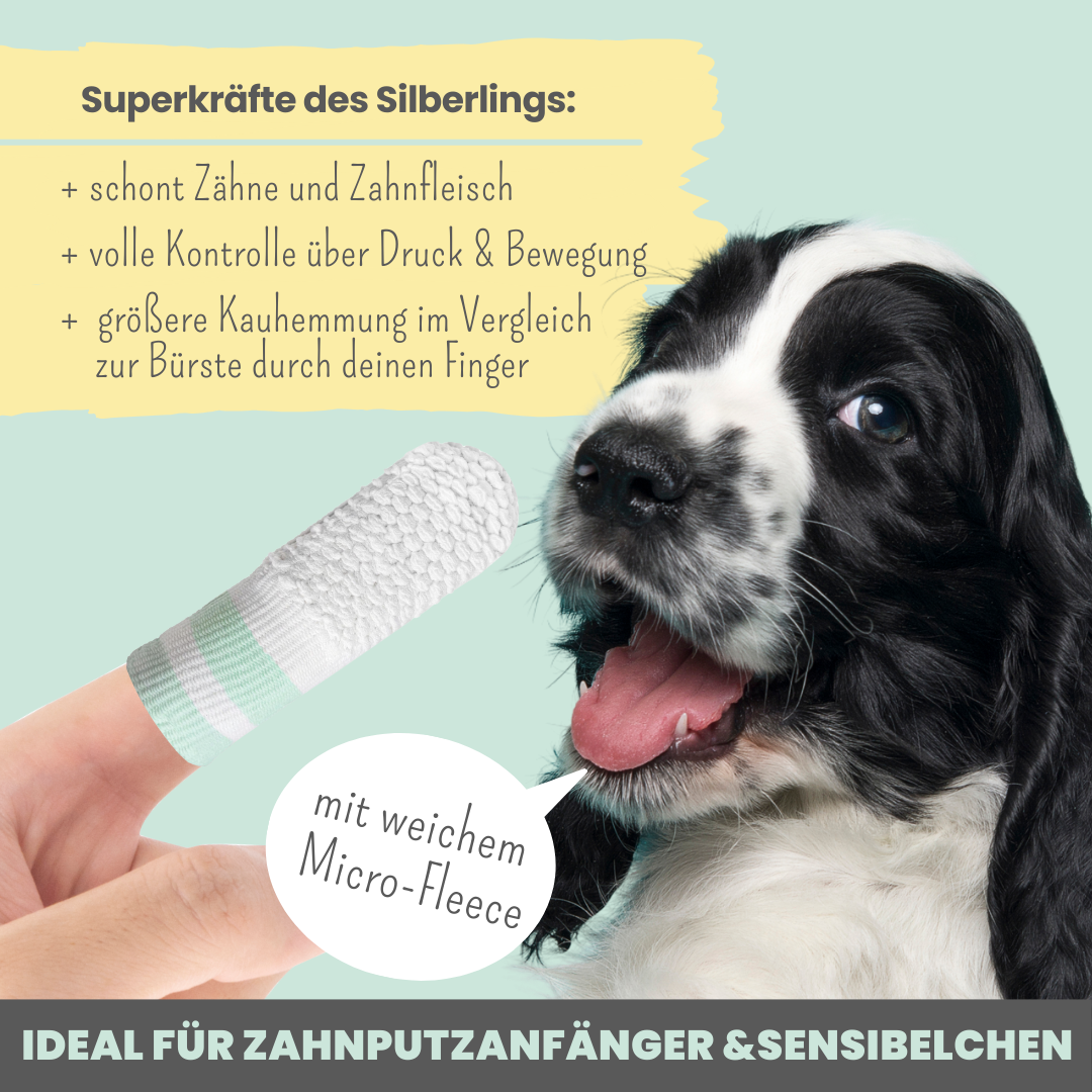 Zahn-Fingerling für Hunde mit Silberionen
