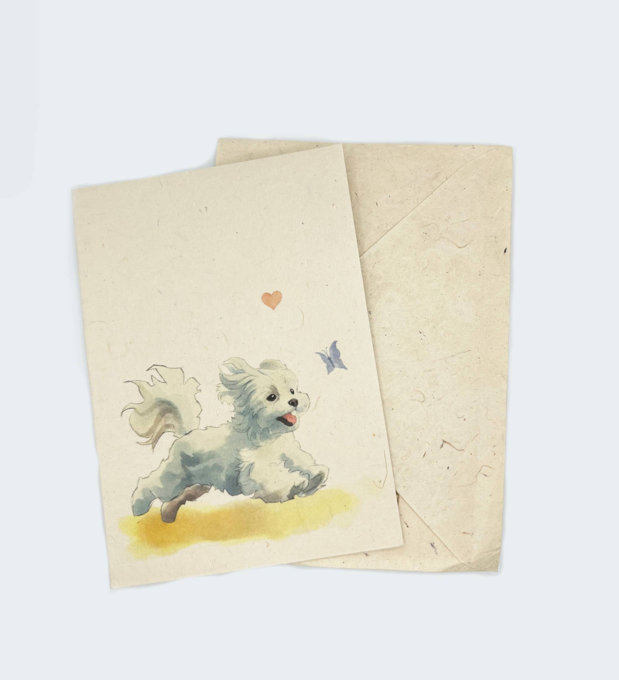 Grusskarte A6, Lokta-Papier, handgezeichnete Kunst, Malteser