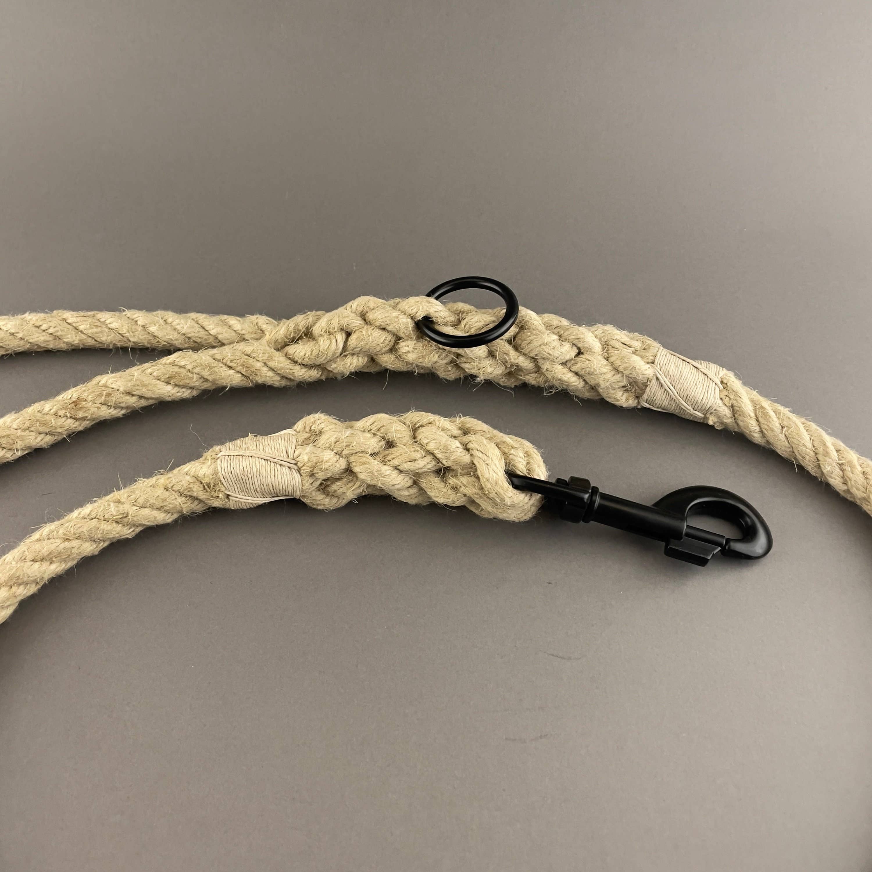 Handgefertigte Hundeleine aus Hanf 1.8m