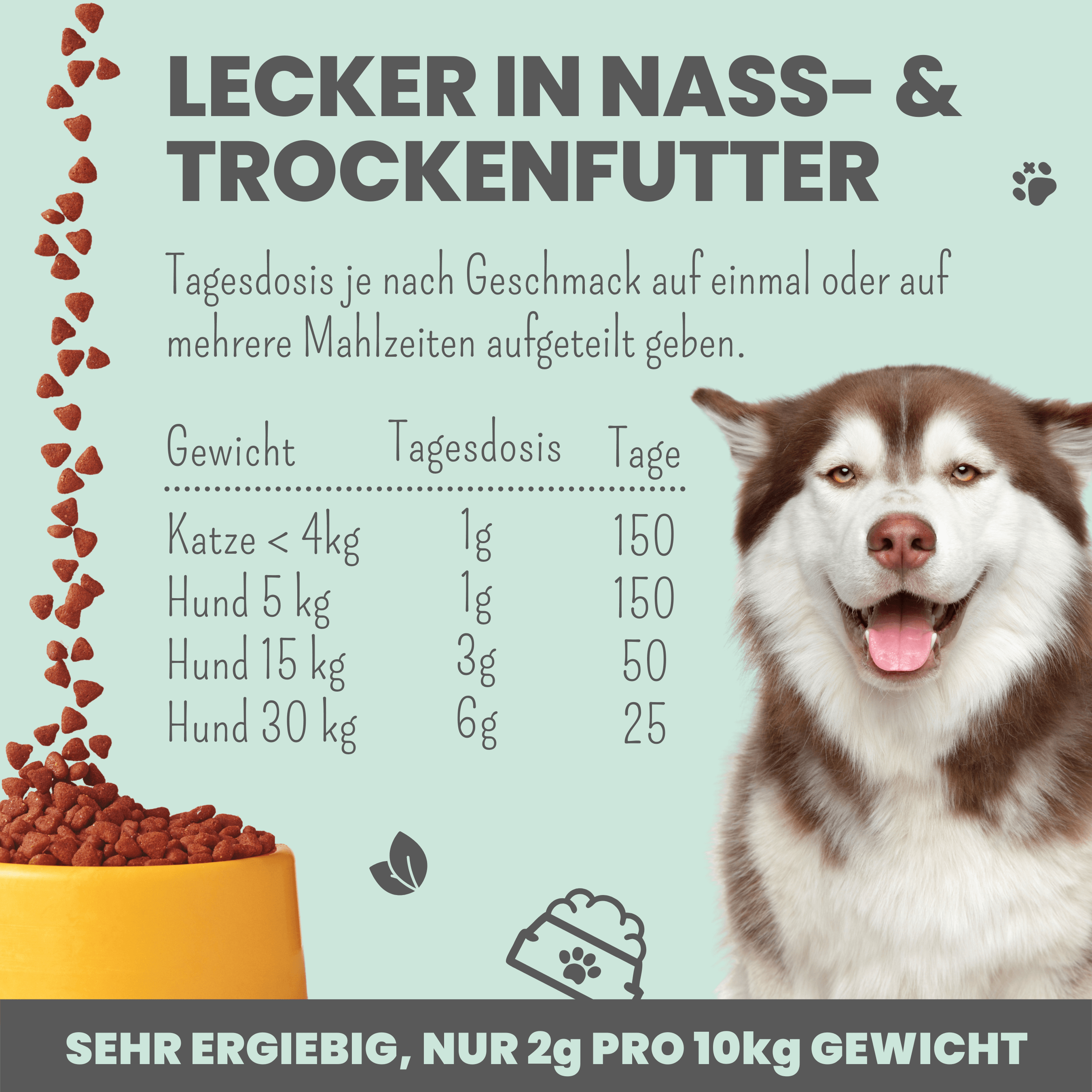 Verdauungsmix für Hunde als Probiotikum