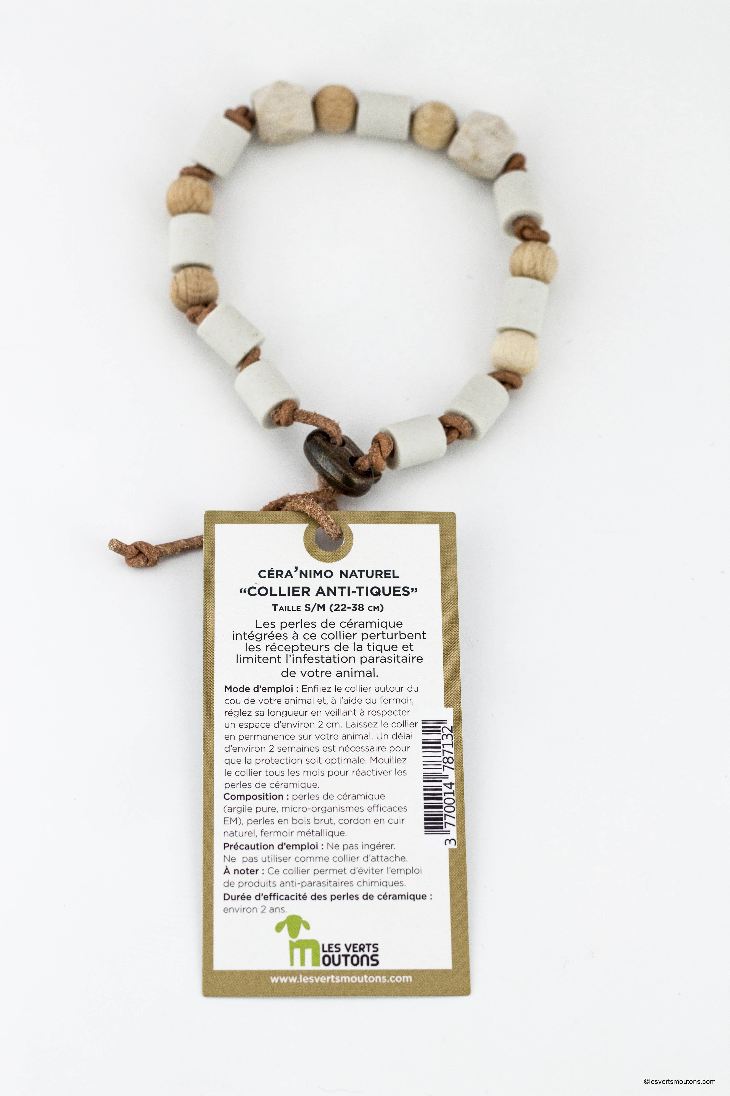 Zeckenhalsband aus Leder - S/M