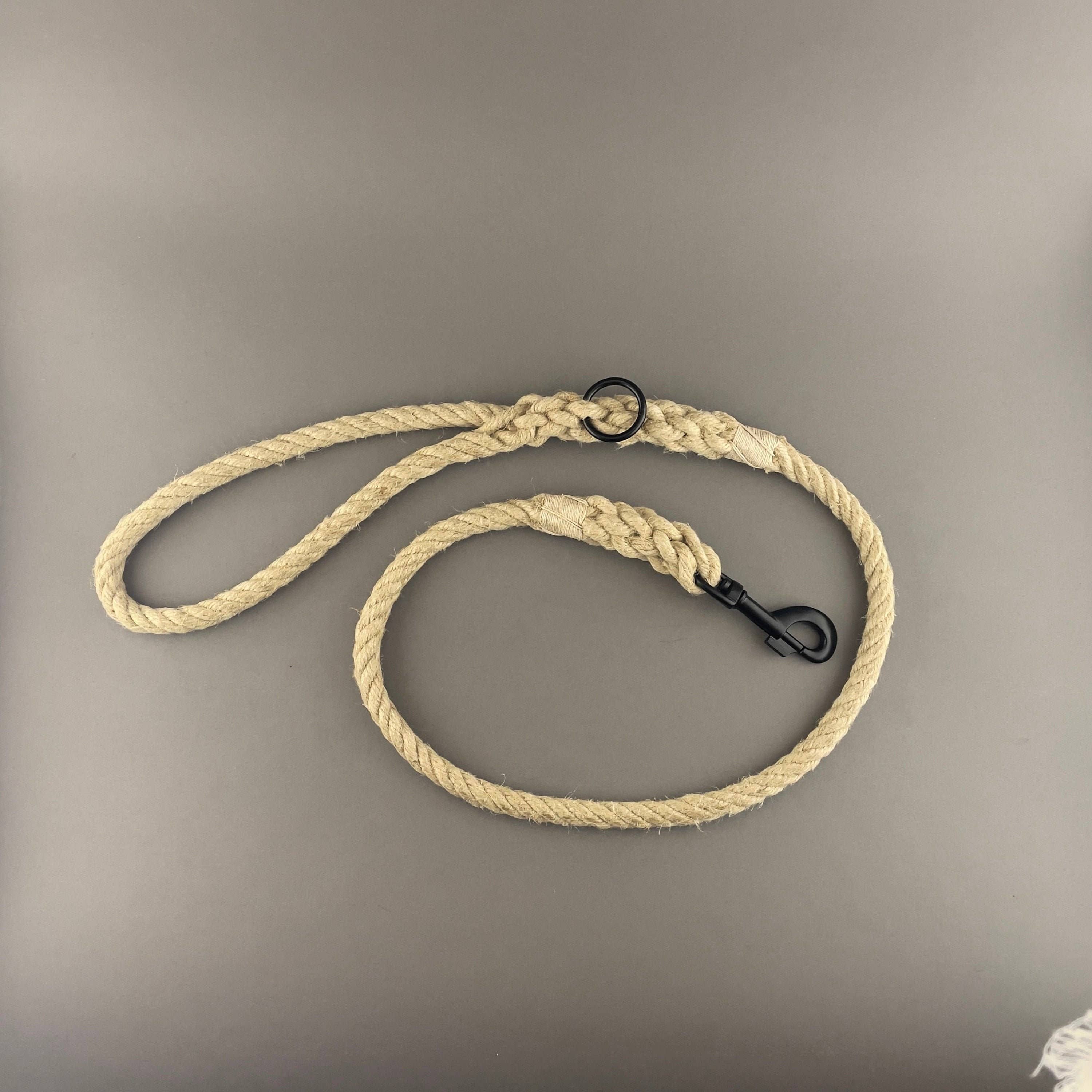 Handgefertigte Hundeleine aus Hanf 1.8m