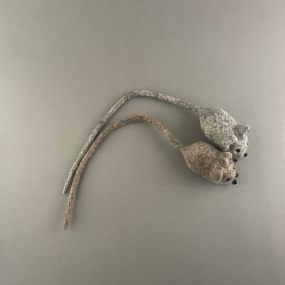 Handgefertigte Katzenmaus (grau)