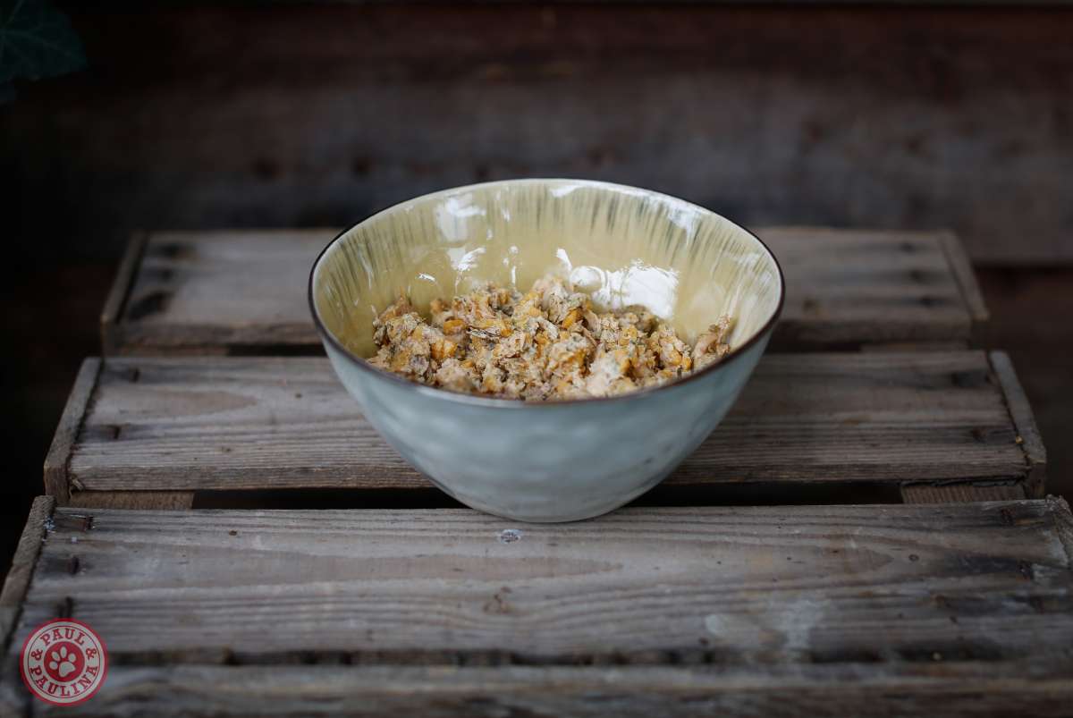 Eingmachts Huhn mit Süßkartoffel, Frischkäse und Petersilie 200g