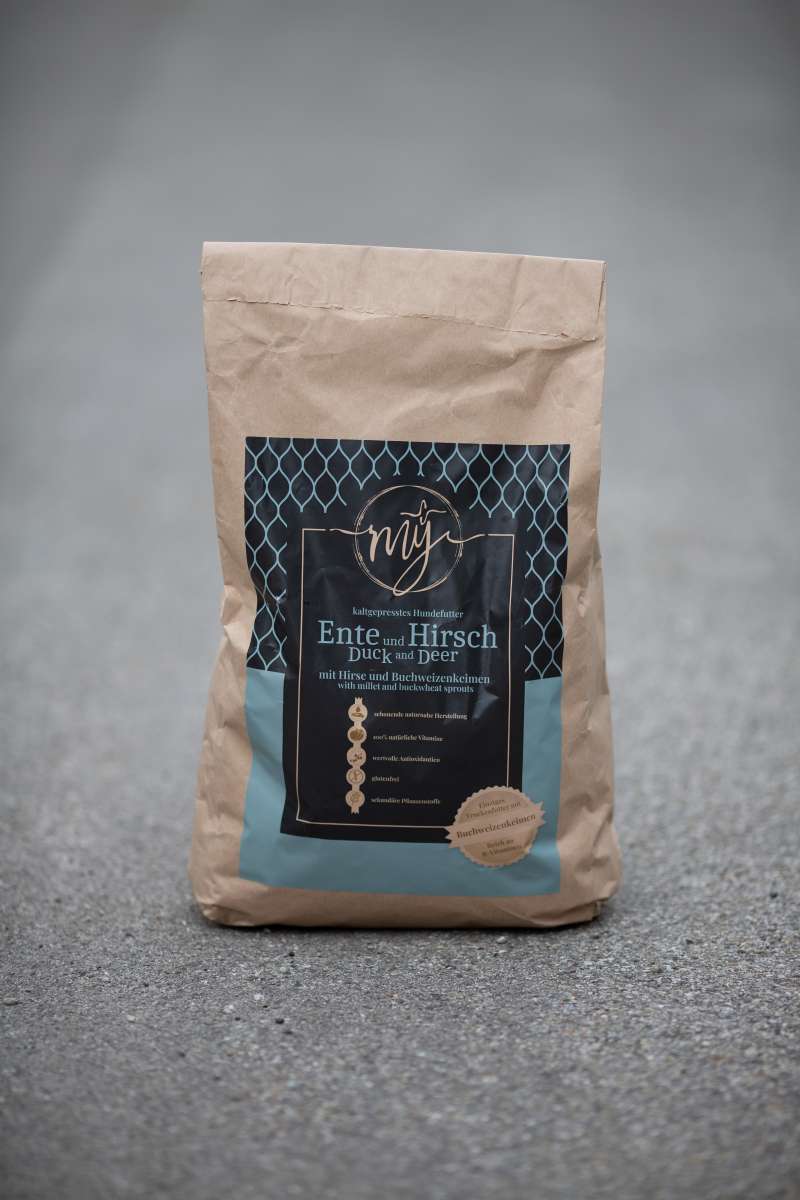Ente und Hirsch mit Hirse und Buchweizenkeimen (kaltgepresst) 5kg