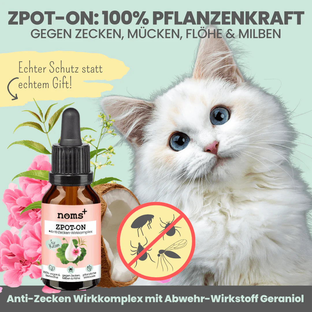 Zpot-on für Katzen gegen Zecken, Flöhe, Milben & Mücken