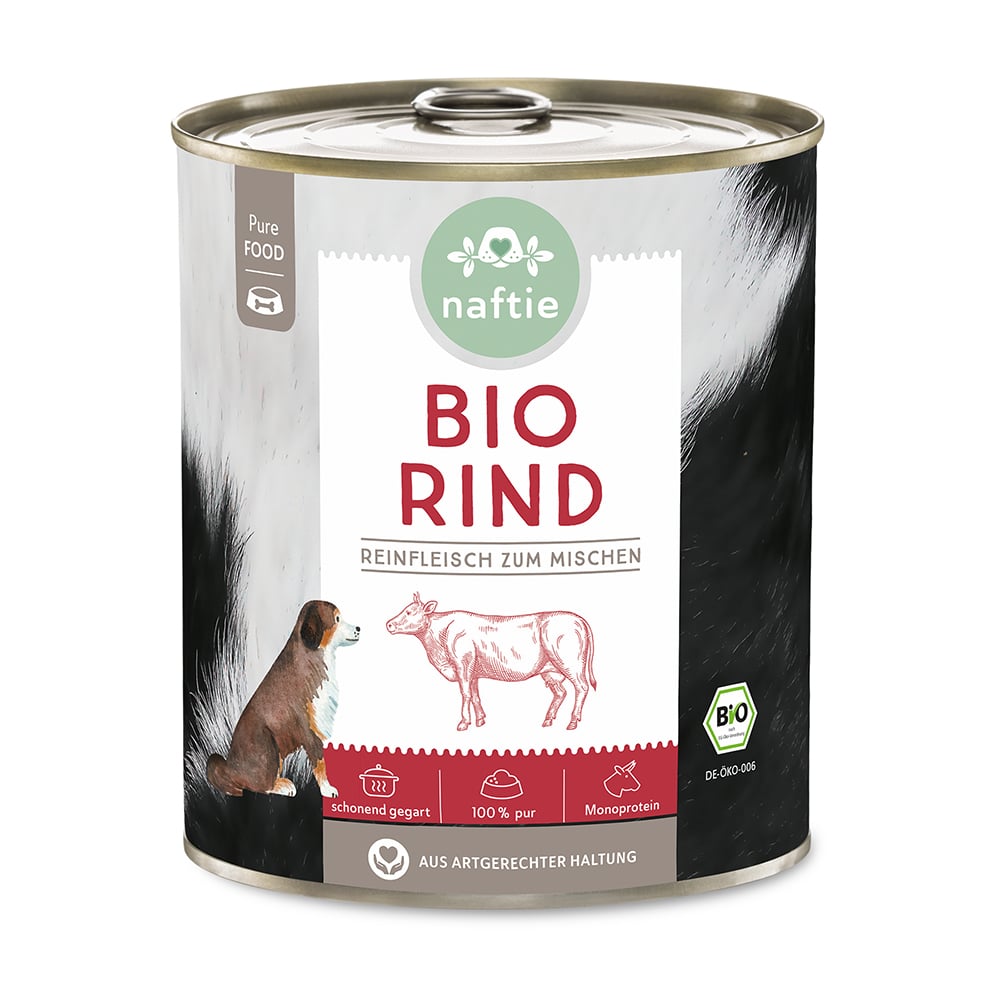 100% Bio Rind Nassfutter (800g)